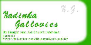 nadinka gallovics business card